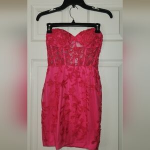 Hot Pink Hoco Dress
